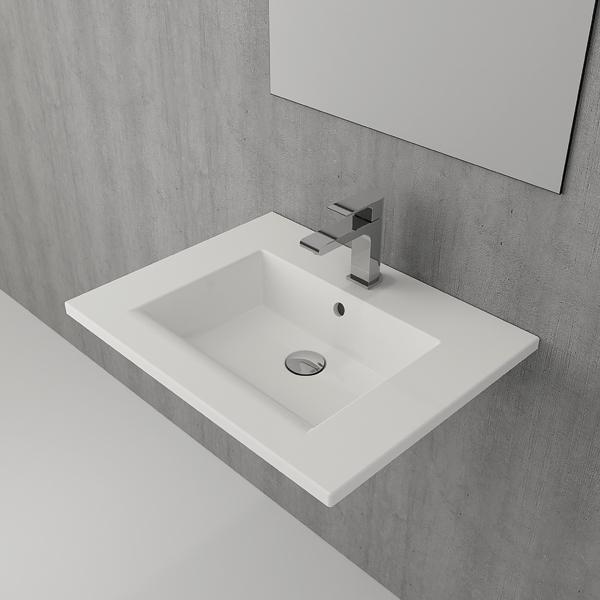 Hafele Banyo Lavabosu Tierra 60 615x475mm Parlak Beyaz Renk - 1. görsel | Aras Ankastre